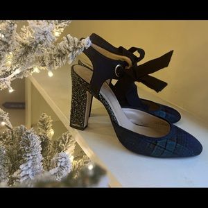 Black Watch Glitter Heels